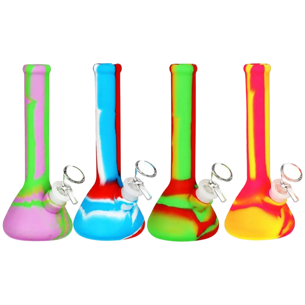 19cm Silicone and Glass Waterpipe