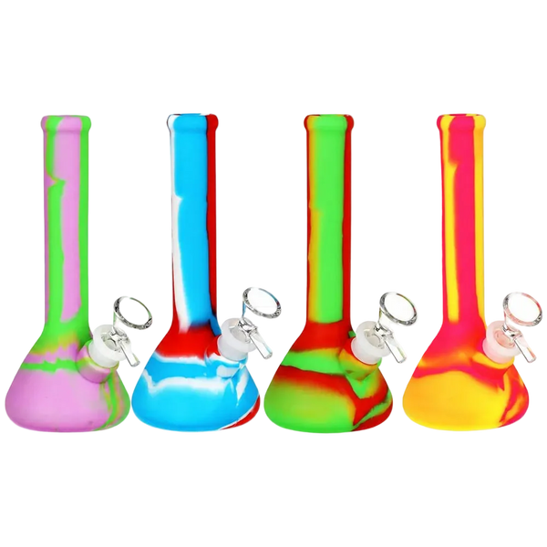 19cm Silicone and Glass Waterpipe