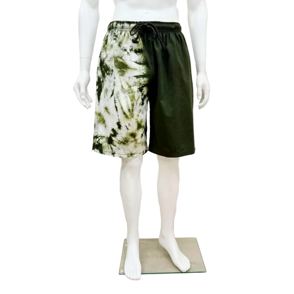 Tie-Dye Shorts Green White