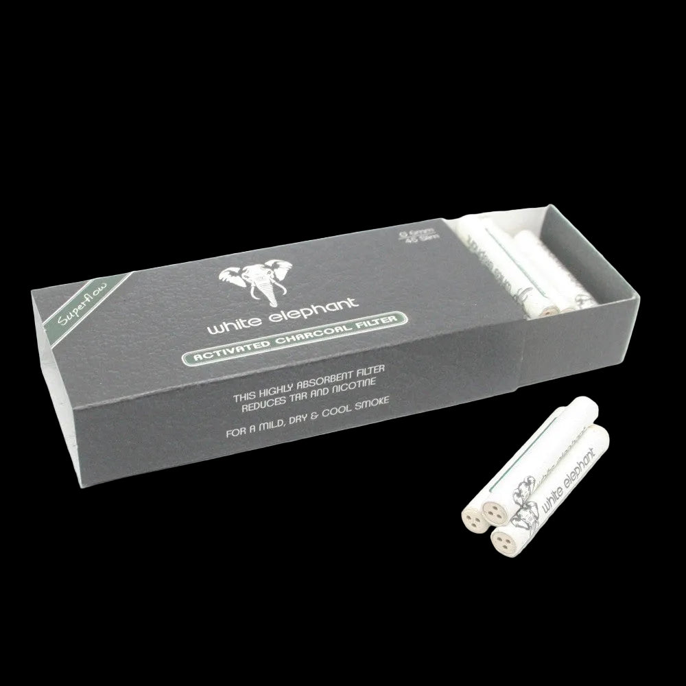 White Elephant 6mm Activated Charcoal Filters 45pk